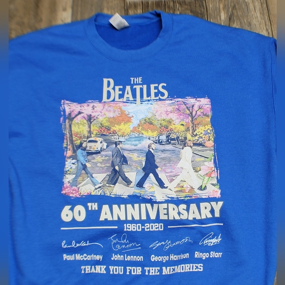 The Beatles 60th Anniversary 1960-2020 Long Sleeve  Men Size XL Sweatshirt - Picture 2 of 6